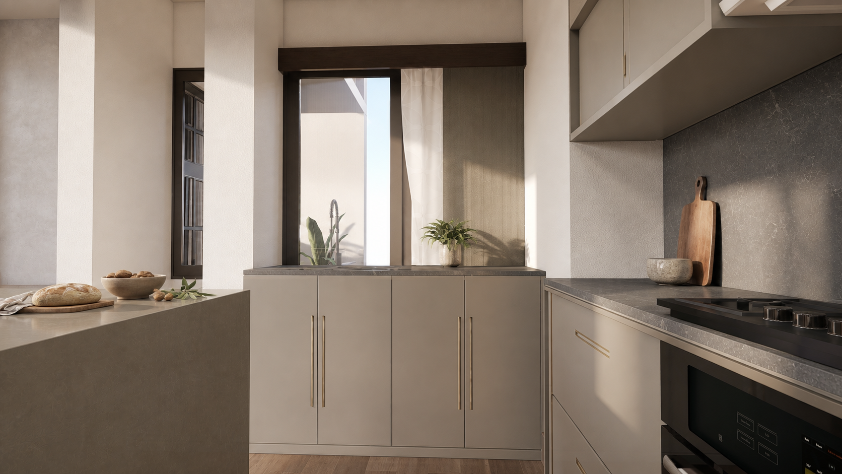 Interior of a Trillium Types 3 & 8, 1,200 sq. ft. duplex residence